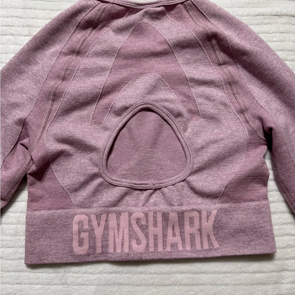 Gymshark Dusty Pink Long Sleeve Crop Top - Picture 4 of 5